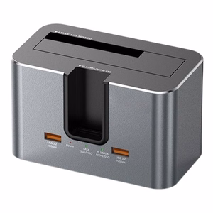 Dual Bay dokstacija, M.2 SATA/ NVME, 2,5"/3,5" SSD/HDD, 2x USB-A, USB-C