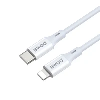BWOO Kabelis USB-C - Lightning 1m 27W ABS + TPE X283 C-L balts