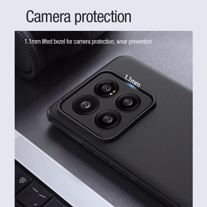 Nillkin Super Frosted Shield Pro Magnētiskais viedtālruņa apvalks Xiaomi 14 Pro - melns