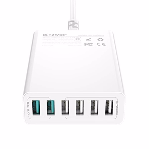 Зарядное устройство 6x USB Blitzwolf BW-S15, QC 3.0, 60 Вт (белое)