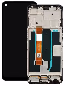 LCD screen OnePlus N200 5G ar touch screen un frame Melns original (used Grade C)