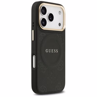 Guess Peony Hot Stamp MagSafe viedtālruņa apvalks iPhone 17 Pro Max - melns