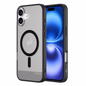 Incase Slim Case vāciņš ar MagSafe iPhone 16 Plus tālrunim, caurspīdīgs melnā krāsā
