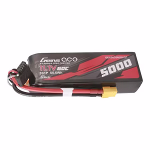 Gens ace G-Tech 5000 mAh 11,1 V 60C 3S1P īsā izmēra Lipo akumulators ar XT60 savienotāju