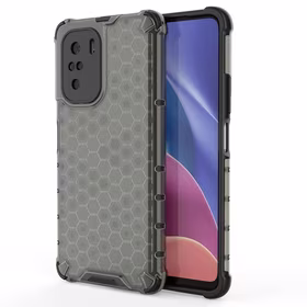 Honeycomb apvalks bruņu apvalks ar TPU buferi Xiaomi Redmi K40 Pro+ / K40 Pro / K40 / Poco F3 melns