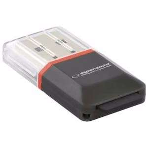 Esperanza EA134K karšu lasītājs melns, sudrabs, caurspīdīgs USB 2.0