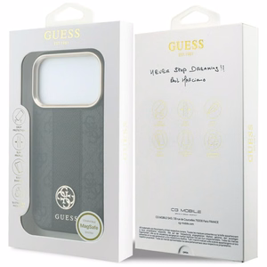 Maciņš IPHONE 18 Pro Max/17 Pro max saderīgs ar MagSafe (Stripe Round and Classic Logos 4G) (krāsa: melna)