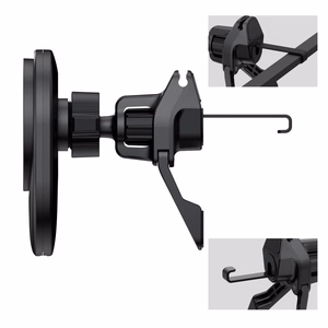 Tech-Protect V21 MagSafe Car Holder with 25W QI2.2 Inductive Charger for Cockpit/Windshield/Air Vent - Black