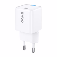 BWOO GaN PD wall lādētājs 30W 1x USB-C port 1A balts