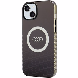 Audi IML Magnētiskais apvalks viedtālrunim iPhone 15 Plus/14 Plus ar lielu logotipu - melns