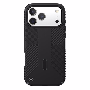 Speck Presidio2 Grip MagSafe with ClickLock vāciņš ierīcei iPhone 17 Pro Max, “Black / Slate Grey” krāsā