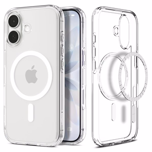 Spigen Ultra Hybrid Magnētiskais viedtālruņa apvalks iPhone 17 - Caurspīdīgs un balts