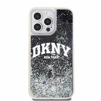 DKNY Liquid Glitter Big Logo viedtālruņa apvalks iPhone 13 Pro Max - melns