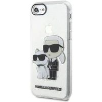 Karl Lagerfeld KLHCI8HNKCTGT iPhone 7/8/ SE 2020 / SE 2022 caurspīdīgs cietais apvalks Gliter Karl&Choupette