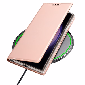 Dux Ducis Skin Pro viedtālruņa apvalks Samsung S24 Ultra ar atloku - rozā
