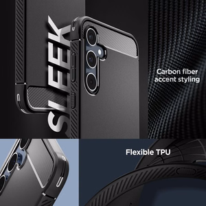 Spigen Rugged Armor vāciņš ierīcei Samsung Galaxy A55 5G, matēti melns