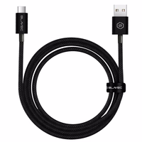 Blavec Kabelis Candy pīnēts - USB uz Type C - PD 60W 3A 3 metri Apple CarPlay/Android Auto (CCA-UC3B30) melns