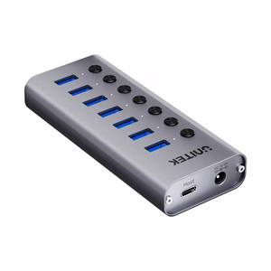 USB-A 3.0 5 Gbps centrmezgls ar 7-in-1 slēdzi Unitek H1314A01-EU