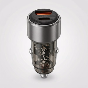 Blavec Auto lādētājs BS-05B-C Nitro - USB + Type C - QC 3.0 18W PD 65W ar Type C to Type C cable (CCBS05BCN-UCB) melns