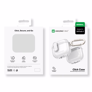 AmazingThing Minimālais ausu austiņu korpuss AirPods 4 – caurspīdīgs