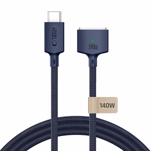 Tech-Protect MMC01 Ultraboost USB-C / MagSafe 3 140W 300cm kabelis, paredzēts MacBook, tumši zils