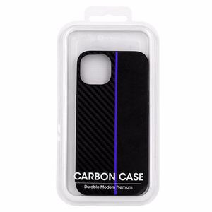 Tel Protect CARBON viedtālruņa apvalks Xiaomi Redmi Note 11 5G/Note 11S 5G/Poco M4 Pro 5G melns ar zilu svītru