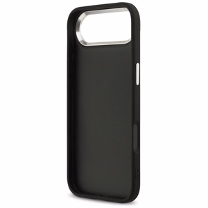 GUESS viedtālruņa apvalks IPHONE 17 Air GUHCP17MP4G4SMCK (4G PU ādas apvalks ar lielu 4G un klasisko logotipu un sudraba metāla kameras rāmi) melns