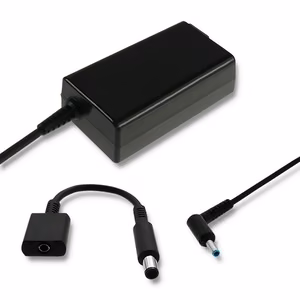 Qoltec 51728 barošanas adapteris HP | 65W | 19V | 3.33A | 4.5*3.0+pin | adapteris 4.5*3.0+pin/7.4*5.0+pin | barošanas kabelis