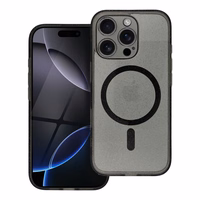 Magnētiskais melns viedtālruņa apvalks CLEAR MAG COVER saderīgs ar MagSafe, paredzēts SAMSUNG S26 Edge