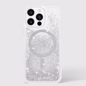 Case-Mate Waterfall MagSafe vāciņš ierīcei iPhone 16 Pro Max, sudraba krāsā