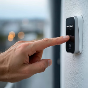 GreenBlue GB157 B Kinetic Battery-free Wireless Dorr Bell, Melodies, Black, Range up to 200m, IP44