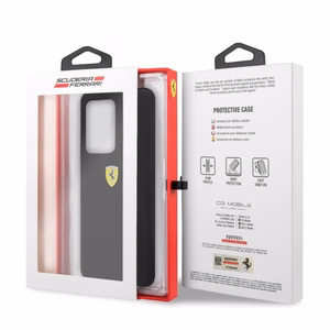 Ferrari kietais apvalks FESSIHCS69BK S20 Ultra G988 melns/melns silikons