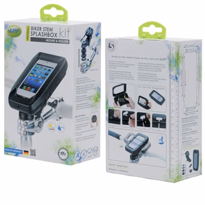iGrip Universal Biker Stem Splashbox pie velosipēda stūres iznesuma stiprināms viedtālruņa aizsargmaciņš ar turētāju