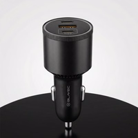 Blavec Auto lādētājs BS-06D-C Trip - USB + 2xType C - QC 3.0 18W PD 65W ar Type C to Type C (CCBS06DCQ-U2CB) melns