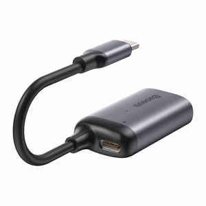 Baseus adapteris HUB - Type C uz VGA + Type C PD - (CAHUB-O0G) tumši pelēks