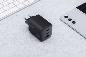 BLUE STAR ceļojumu lādētājs GaN 4A 65W 2 x Type C + USB A PD QC4.0 VT-43 melns