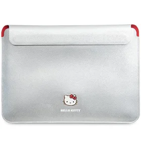 Hello Kitty PU Metal Logo apvalks 14" klēpjdatoram - sudraba