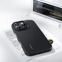 Benks Montage magnētiskais Armor Air Kevlar viedtālruņa apvalks ar PC rāmi 600D+1500D (M064) Iphone 16 Plus melns