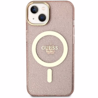 Guess GUHMP14MHCMCGP iPhone 14 Plus 6.7" rozā/rozā cietais apvalks Spīdums Zelts Magnētiskais