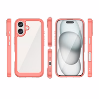 Outer Space viedtālruņa apvalks ar gēla rāmi iPhone 16 Plus - sarkans