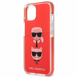 Karl Lagerfeld Karl&Choupette Head maciņš iPhone 13 / 14 / 15, sarkans