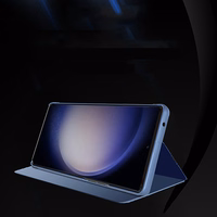 Cietais atveramais apvalks Samsung Galaxy S23 FE Clear View apvalks - melns