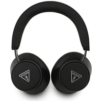 Guess Bluetooth ENC Saffiano Triangle Logo austiņas uz ausīm - melnas