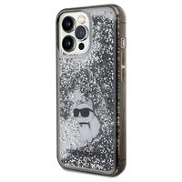 Karl Lagerfeld Liquid Glitter Choupette viedtālruņa apvalks iPhone 13 Pro / 13 - caurspīdīgs