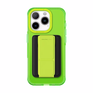 Amazing Thing Titan Pro Neon Mag maciņa apvalks 10FT IP156.1PTWGN Iphone 15 Pro zaļa ar statīvu