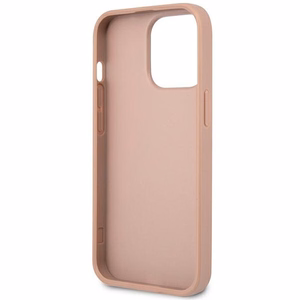 Guess GUHCP14LPSATLP iPhone 14 Pro 6.1 "rozā/rozā cietais apvalks SaffianoTriangle Logo