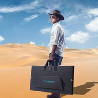 Choetech SC010 saules tūrisma lādētājs, salokāms, 160W - melns