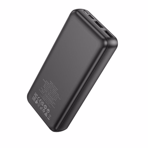 HOCO portatīvais lādētājs 20000 mAh 2A J123A melns