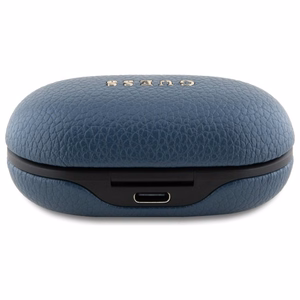 Guess Bluetooth austiņas GUTWSPGTSPSB TWS + dokstacija zilas/zilas graudains klasiskais logotips