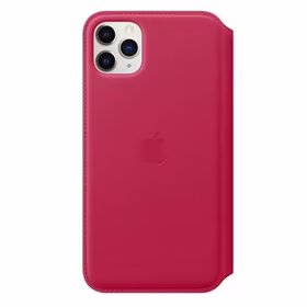 APPLE Ādas grāmatiņas tipa maciņš MY1N2ZM / A IPHONE 11 PRO MAX RASPBERRY Atvērts iepakojums